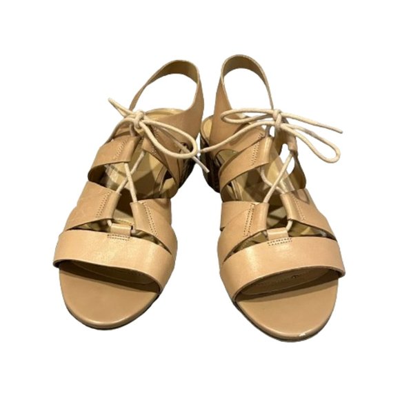Naturalizer Felicity Lace-Up Beige Sandal Heels | Size 7 - Picture 4 of 11